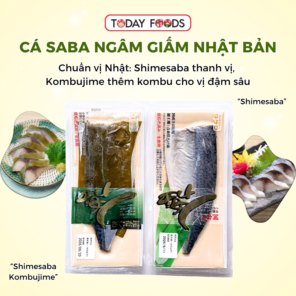 Cá Saba Ngâm Giấm Nhật Bản Takewa Suisan đông lạnh Shimesaba 115g / Shimesaba Kombujime 125g