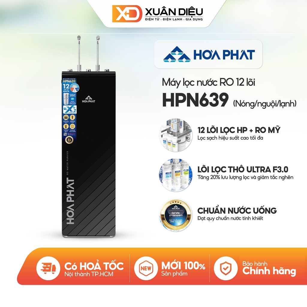 Máy Lọc Nước RO Nóng Lạnh Hòa Phát HPN639