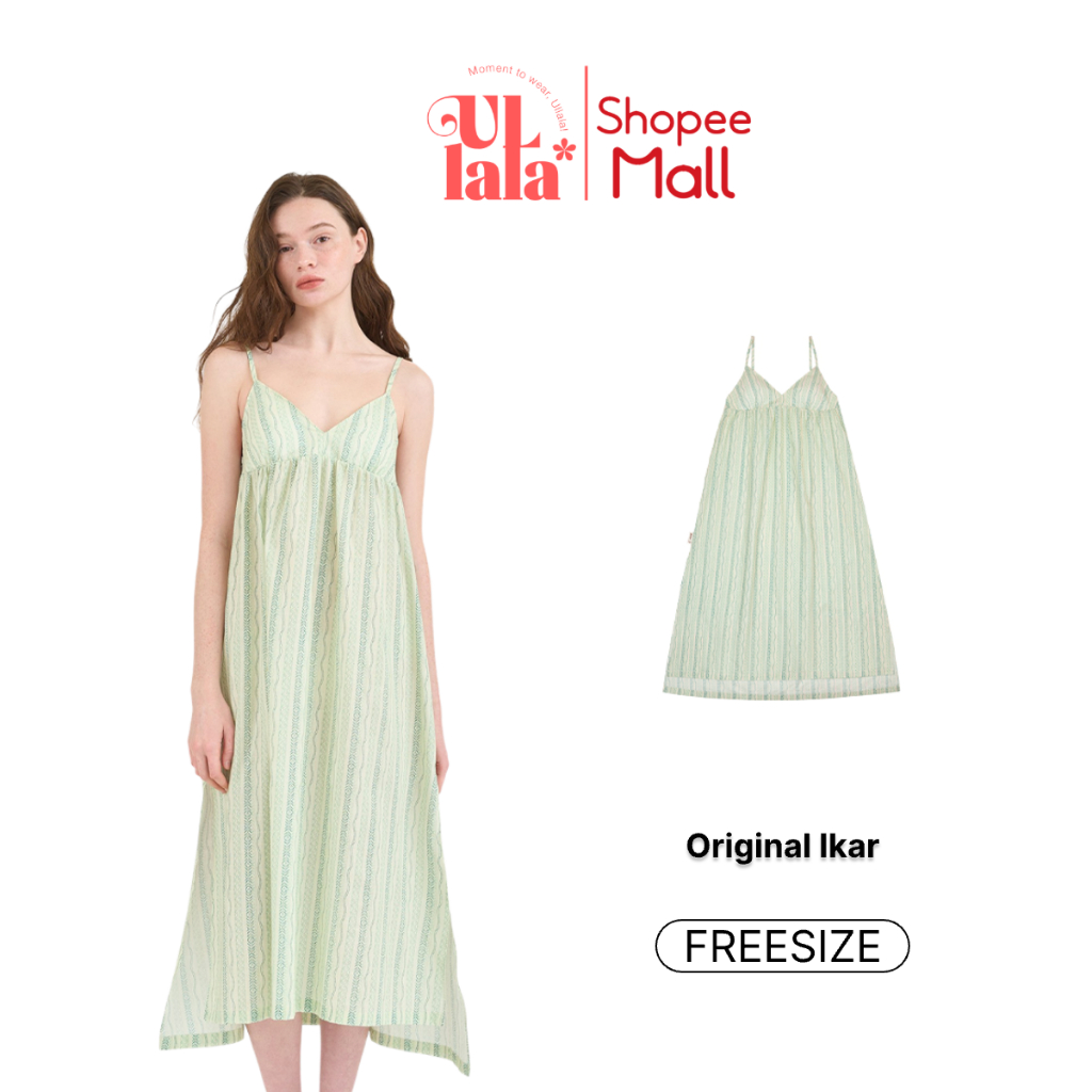 Ullala Pajamas Ikar Váy ngủ mặc nhà nữ ngắn tay Freesize