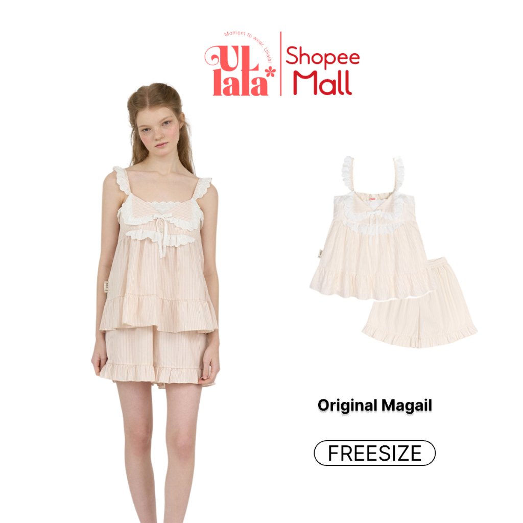 Ullala Pajamas Magail Bộ ngủ mặc nhà nữ ngắn tay Freesize