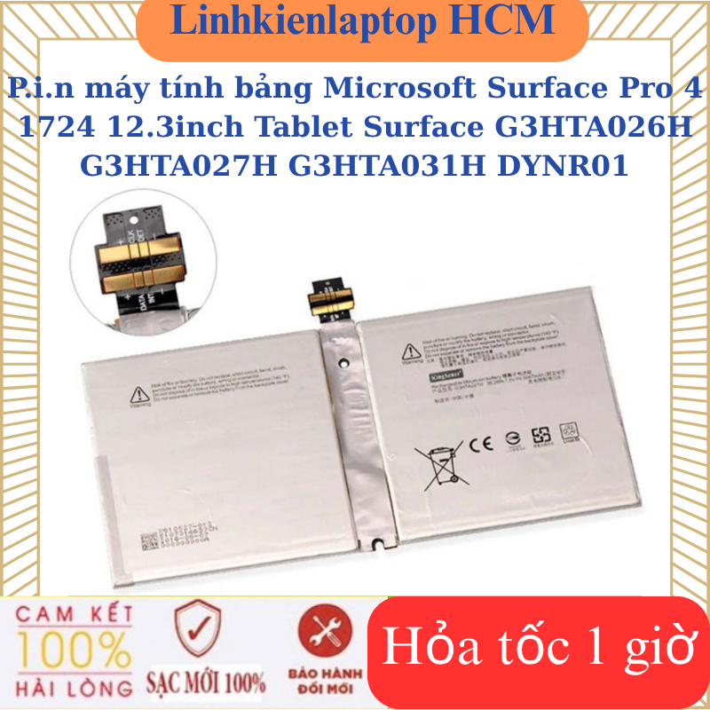 Sạc Pin máy tính bảng Microsoft Surface Pro 4 1724 12.3inch Tablet Surface G3HTA026H G3HTA027H G3HTA