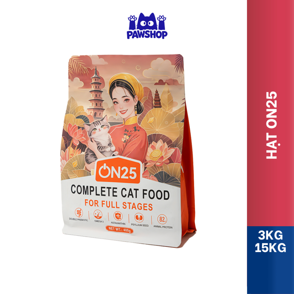 Hạt On25 SEAL 3KG hạt cho mèo, mèo con, mèo trưởng thành Cats On, Caton