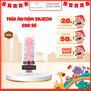 Thìa ăn dặm silicon cho bé marcus & marcus, từ 6 tháng - pokey