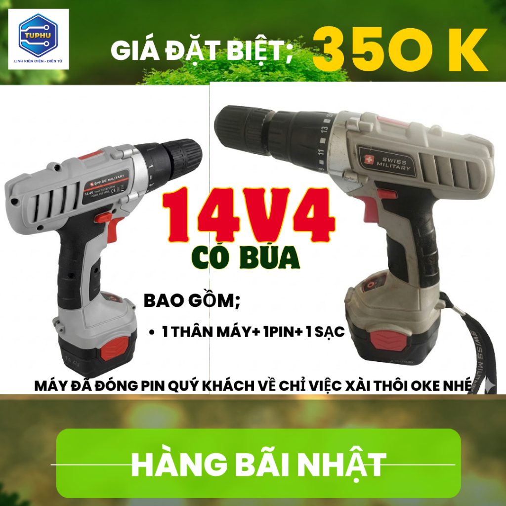 Khoan SWISS MILITARY 14v4 có búa