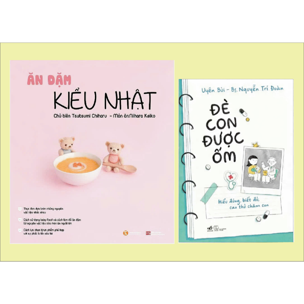 Sách Combo 2 Cuốn Ăn Dặm Kiểu Nhật + Để Con Được Ốm