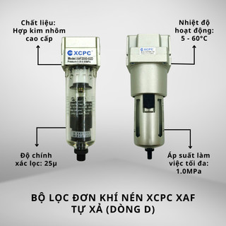 Bộ Lọc Đơn Khí Nén XCPC XAF – Lọc Nước & Bụi – Phụ Kiện Hệ Thống Khí Nén