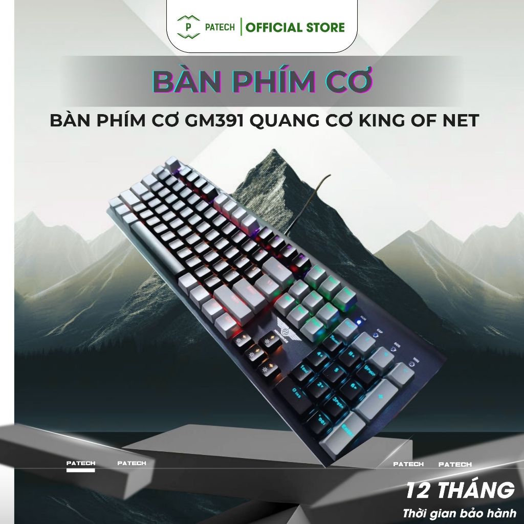 Bàn phím cơ GM391 Quang Cơ King of NET – Bàn Phím Cơ Gaming Giá Rẻ – LED RGB – Gõ Êm, Chống Ghosting