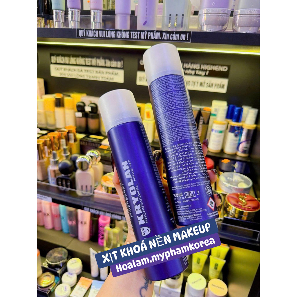 [CHÍNH HÃNG 100%] XỊT KHOÁ NỀN KRYOLAN FIXING SPRAY(75ML-300ML)