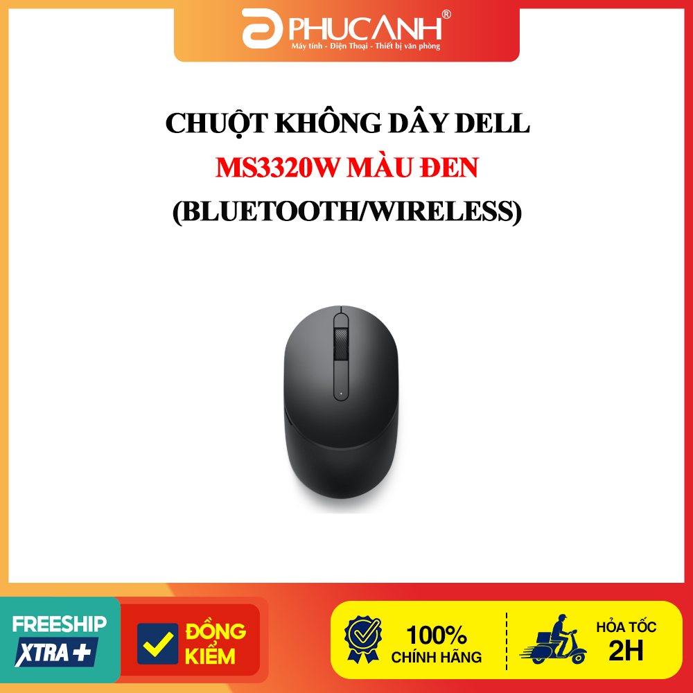 Chuột không dây Dell MS3320W Màu Đen (Bluetooth/Wireless)