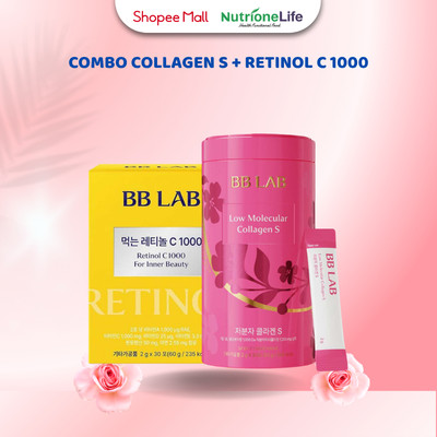 Combo BB LAB Collagen S, Retinol C Chống Lão Hóa, Mờ Thâm, Giảm Mụn, Thu Nhỏ Lỗ Chân Lông 30 Gói - 30 Gói/Hộp