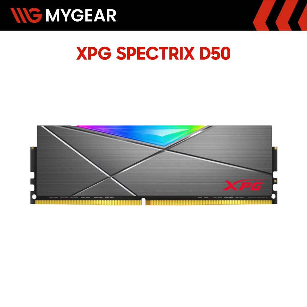 RAM DDR4 Adata XPG Spectrix D50 D50-163200GR RGB 16GB 3200MHz CL16 Grey - Bảo hành 60 tháng
