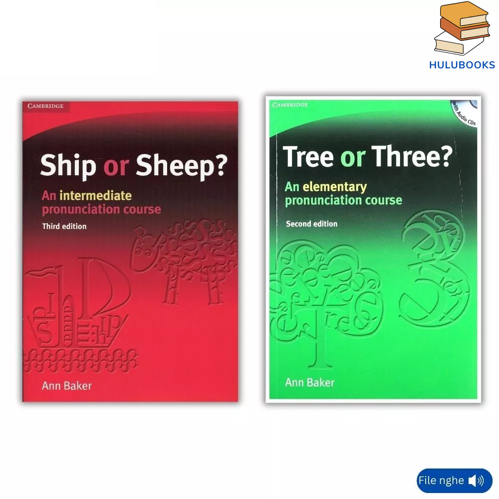 Sách - Ship or Sheep, Tree or Three - Bộ 2 cuốn, Bản in lazer đẹp nét, có tặng kèm audio
