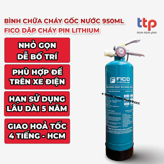 (Hoả Tốc – HCM) Bình Chữa Cháy Mini 950ML Gốc Nước Fico Dùng Dập Cháy Pin Lithium Xe Điện