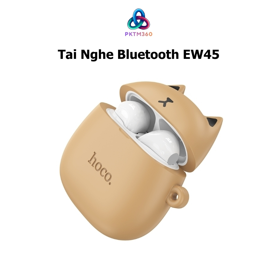Tai Nghe Bluetooth Hoco EW45 TWS V5.3 Không Dây, Kèm Mic Và Phụ Kiện Ốp Cute Cat - PKTM360