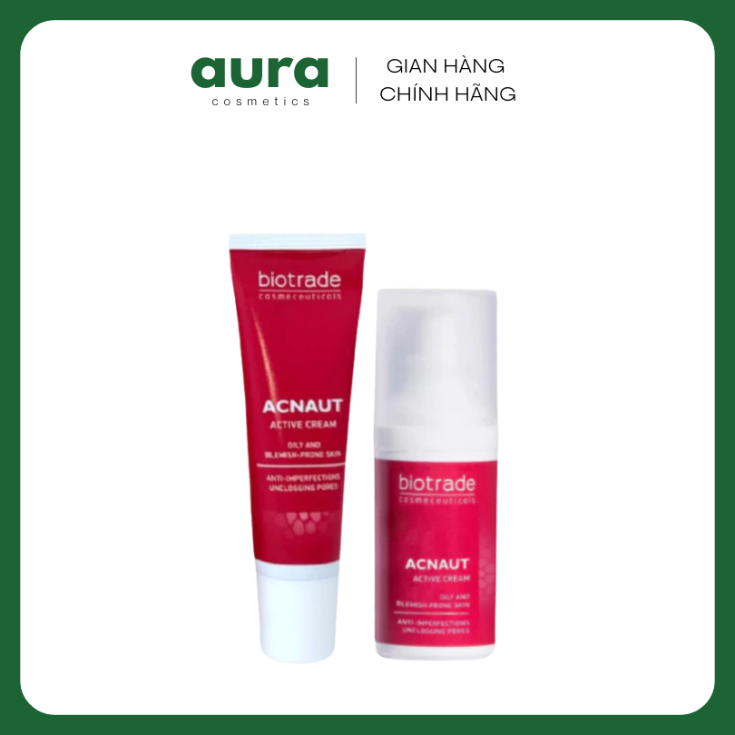 [Biotrade] Chấm mụn Biotrade Acnaut Active Lotion & Acnaut Active Cream 15ml
