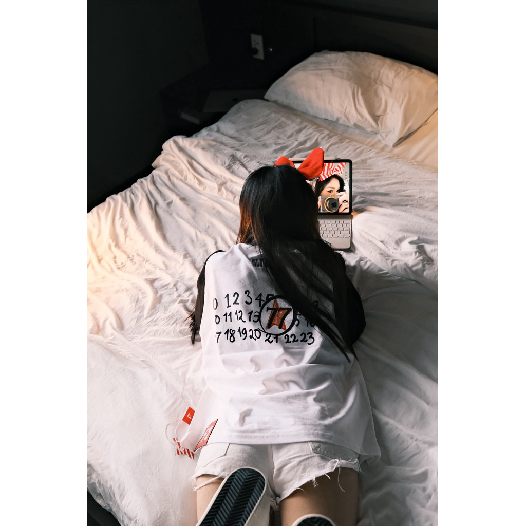 TRAFFY Se7ven Martini Raglan Áo Thun Raglan Tay Dài Starboy/Stargirl Form Oval Cotton 2c Unisex | BigBuy360 - bigbuy360.vn