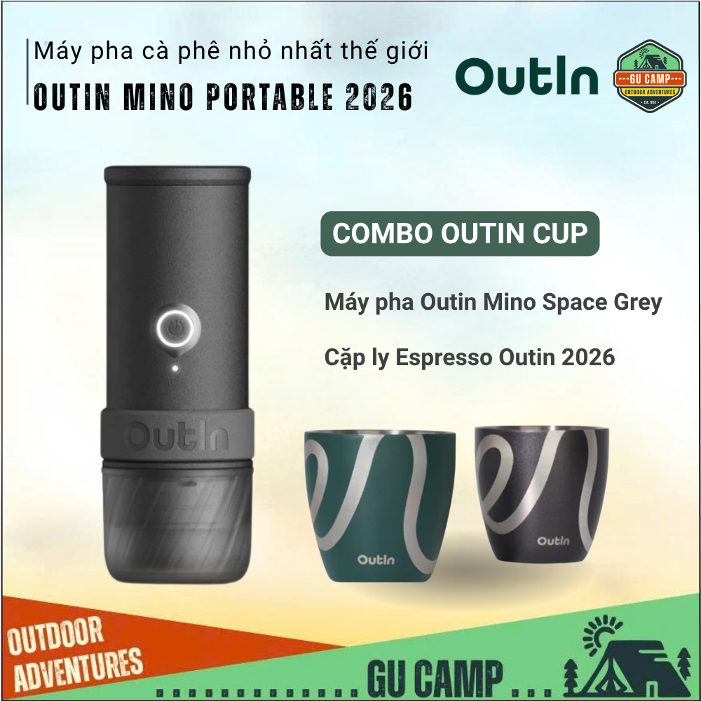 ( COMBO OUTIN MINO CUP ) Máy Pha Cà Phê Outin Mino và Espresso Cup 2026 - Chính Hãng Outin