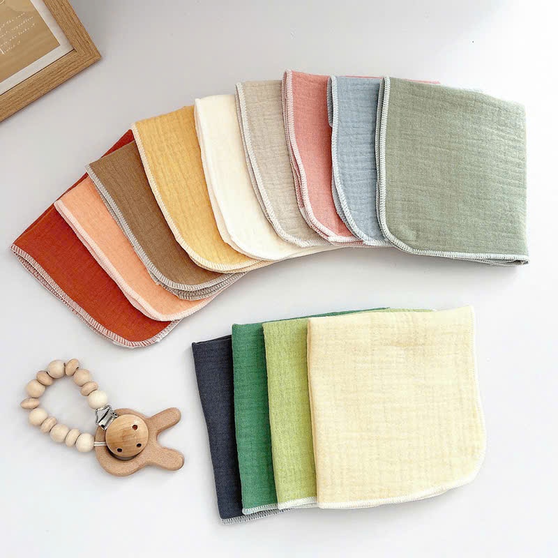 Combo 10-20 Chiếc Khăn Sữa Xô Muslin Trơn Màu 2 LỚP/ 4 LỚP Cho Bé KT 27*27 Cm, Được Chọn Mẫu