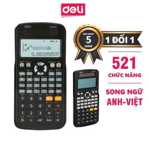 Máy Tính Kỹ Thuật Deli D580VN - 521 chức năng, hỗ trợ học tập hiệu quả