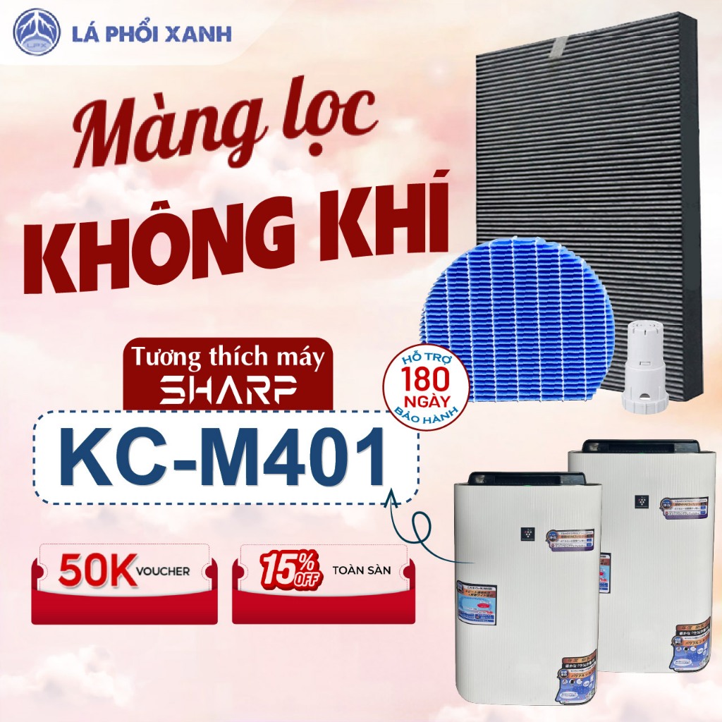 Màng lọc không khí tương thích cho Sharp KC-M401 - Màng lọc hỗn hợp Sharp KC-M401, Màng bù ẩm tương 