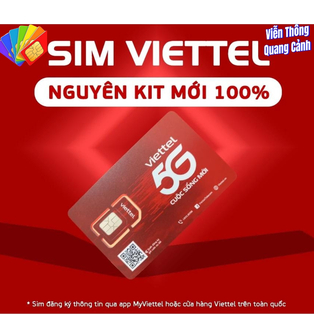 Sim Viettel nguyên KIT tự đăng ký chính chủ( qua My Viettel, làm esim tại nhà)