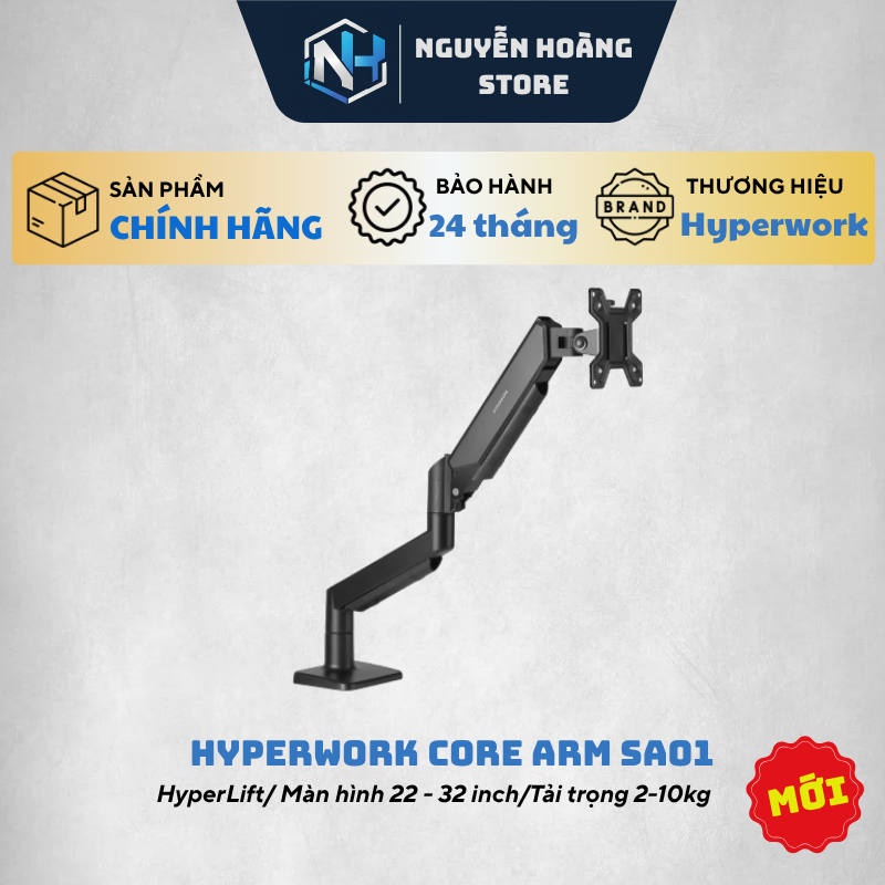 Giá treo Arm màn hình Hyperwork Core Arm SA01 - Hàng chính hãng