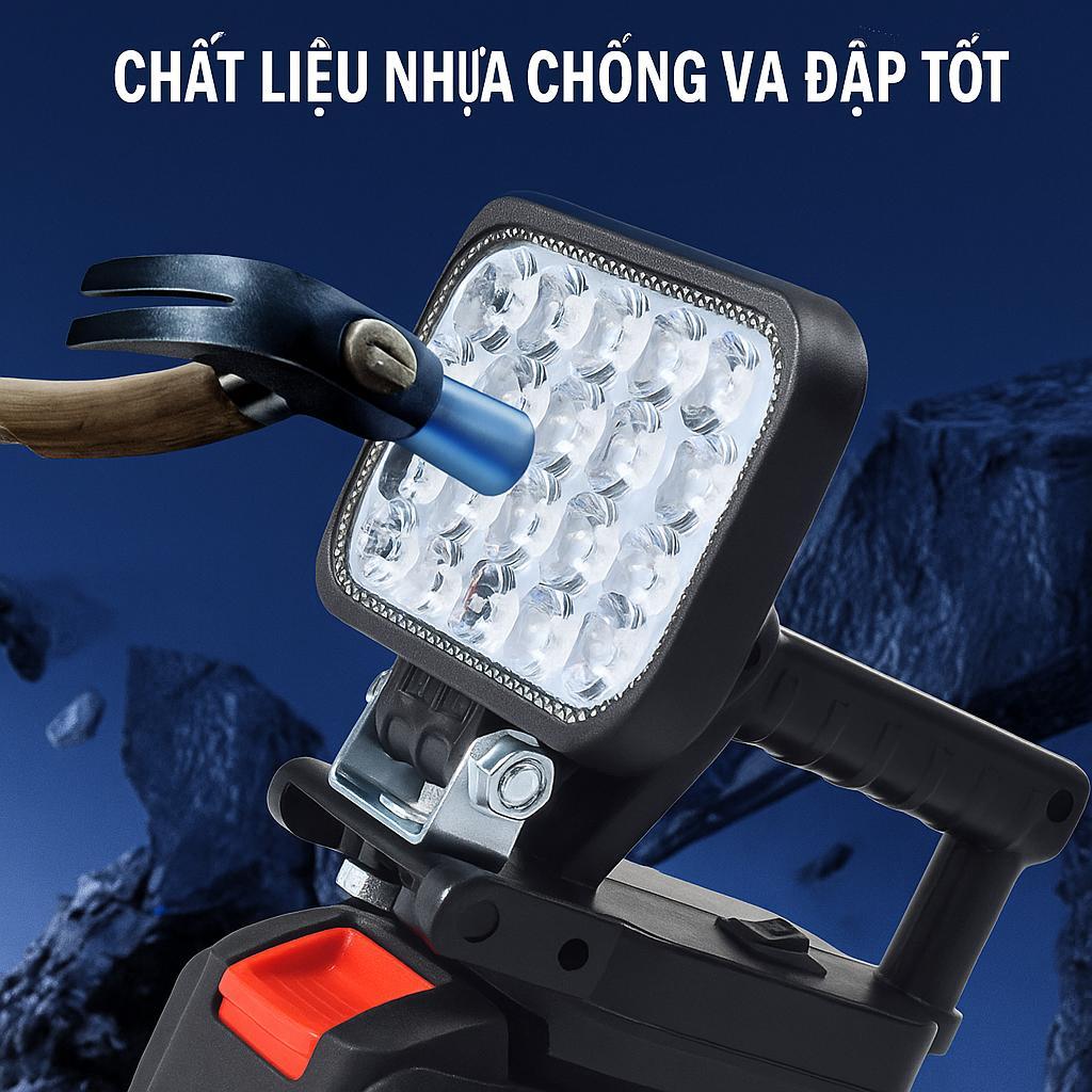 Đèn led 35/55 mắt siêu sáng sử dụng chân pin phổ thông MAKITA có 2 chế độ sáng, có 2 cổng sạc USB, tay cầm tiện lợi | BigBuy360 - bigbuy360.vn