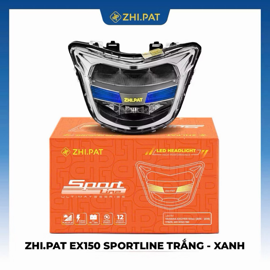 Đèn 2 tầng ex150 bản sportline - choá đèn 2 tầng ex150 chính hãng zhipat