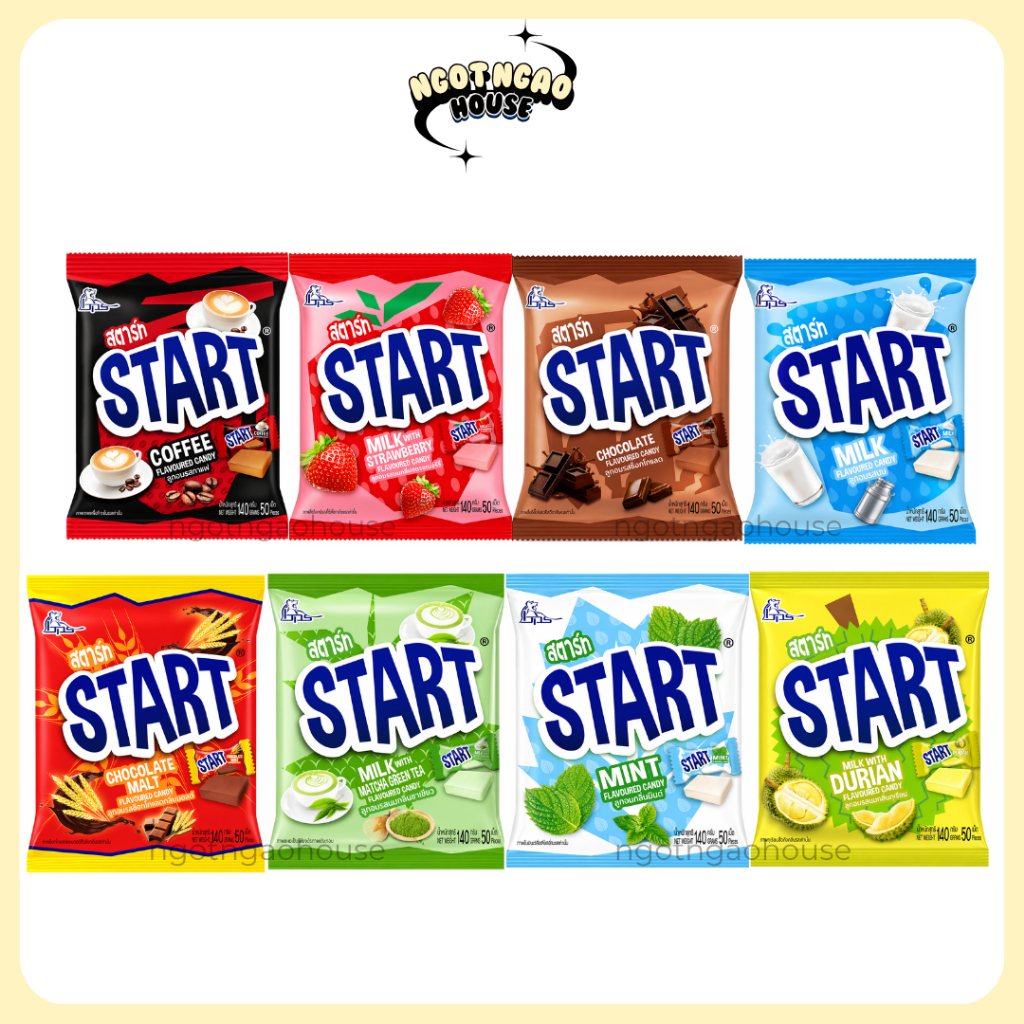 Kẹo Mềm Start Thái Lan Đủ Vị Sữa Hấp Dẫn (Gói 140g - 50 viên)