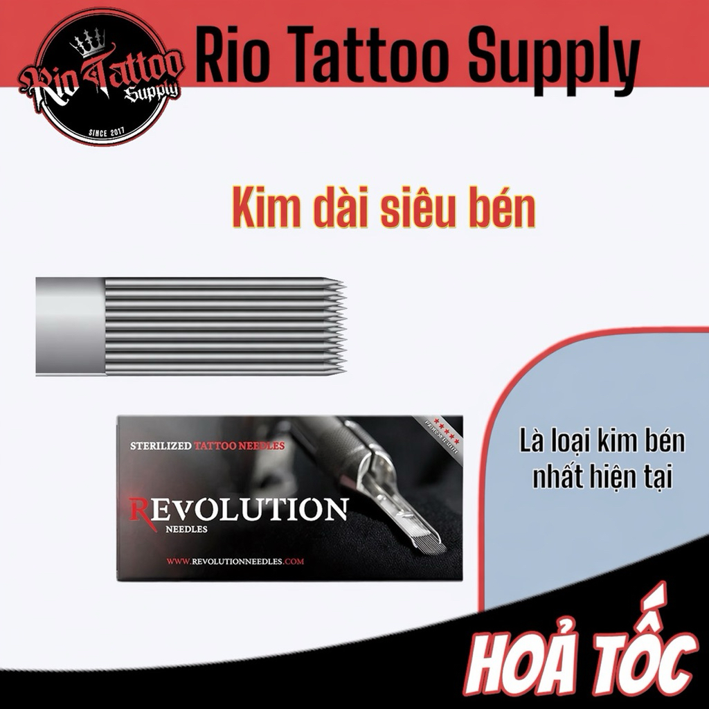 Kim xăm Dài Revolution Siêu Bén 50 cây/hộp