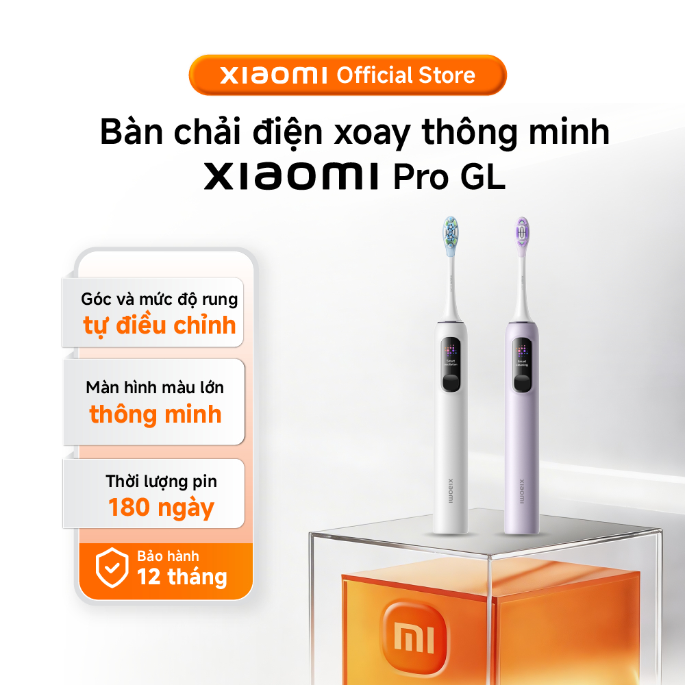 Xiaomi Bàn chải điện xoay thông minh Pro GL | độ rung tự điều chỉnh | pin 180 ngày - BH 1 năm chính 