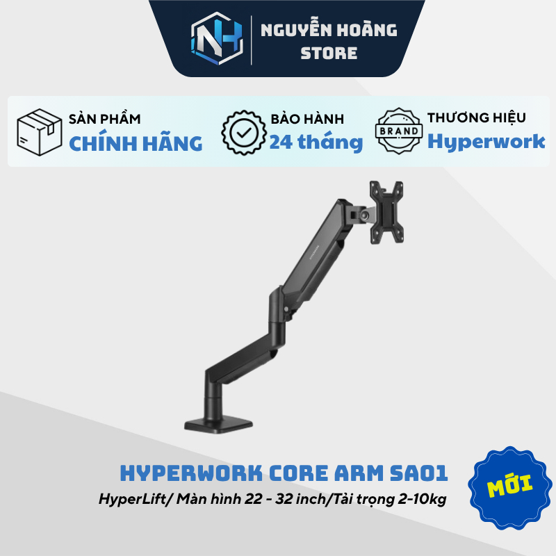 Giá treo Arm màn hình Hyperwork Core Arm SA01 - Hàng chính hãng