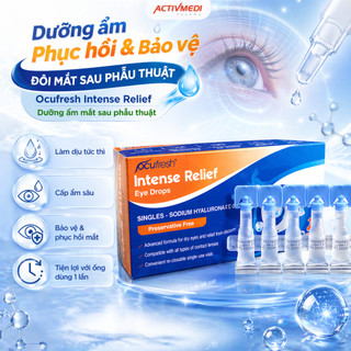 Ocufresh Intense Reliref dưỡng ẩm mắt chuyên sâu ACTIVMEDI PHARMA hộp 30 tép nhập khẩu Anh quốc