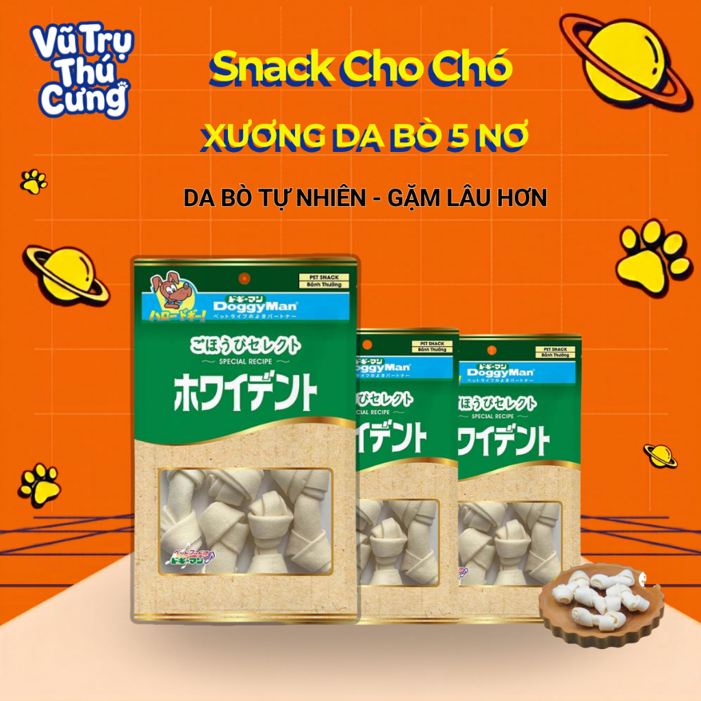 Xương Da Bò Cho Chó Bổ Sung Canxi DoggyMan ( 5 Nơ nhỏ )