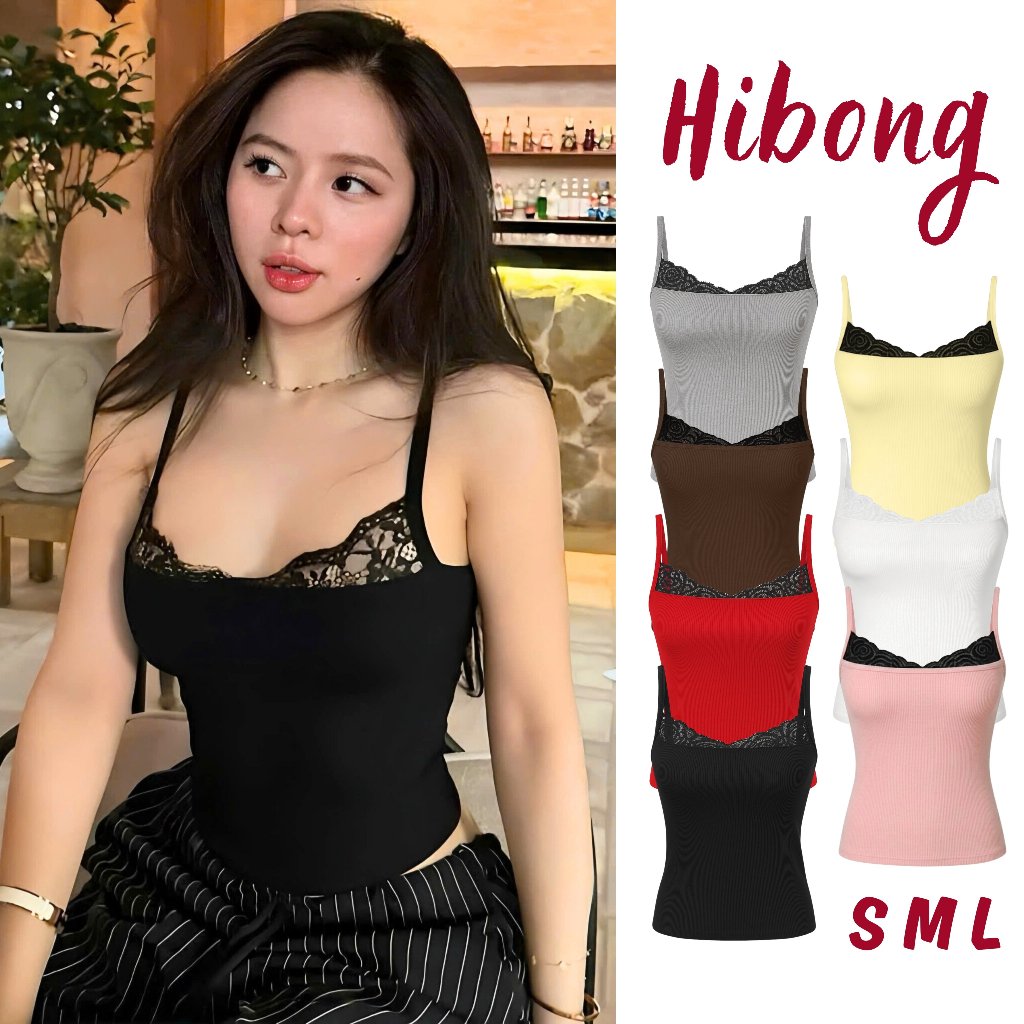 Áo Croptop HAI DÂY REN LỚN Chất Thun Gân Kiểu Sexy Nữ CR14, Áo Thun Ôm Body Sexy Đẹp Tôn Dáng - HIBONG