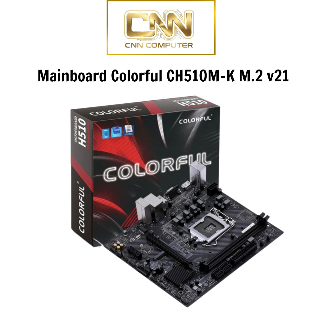 Mainboard Colorful H510M-K M.2 V21, Main Intel H510, Socket LGA1200, PC Văn Phòng