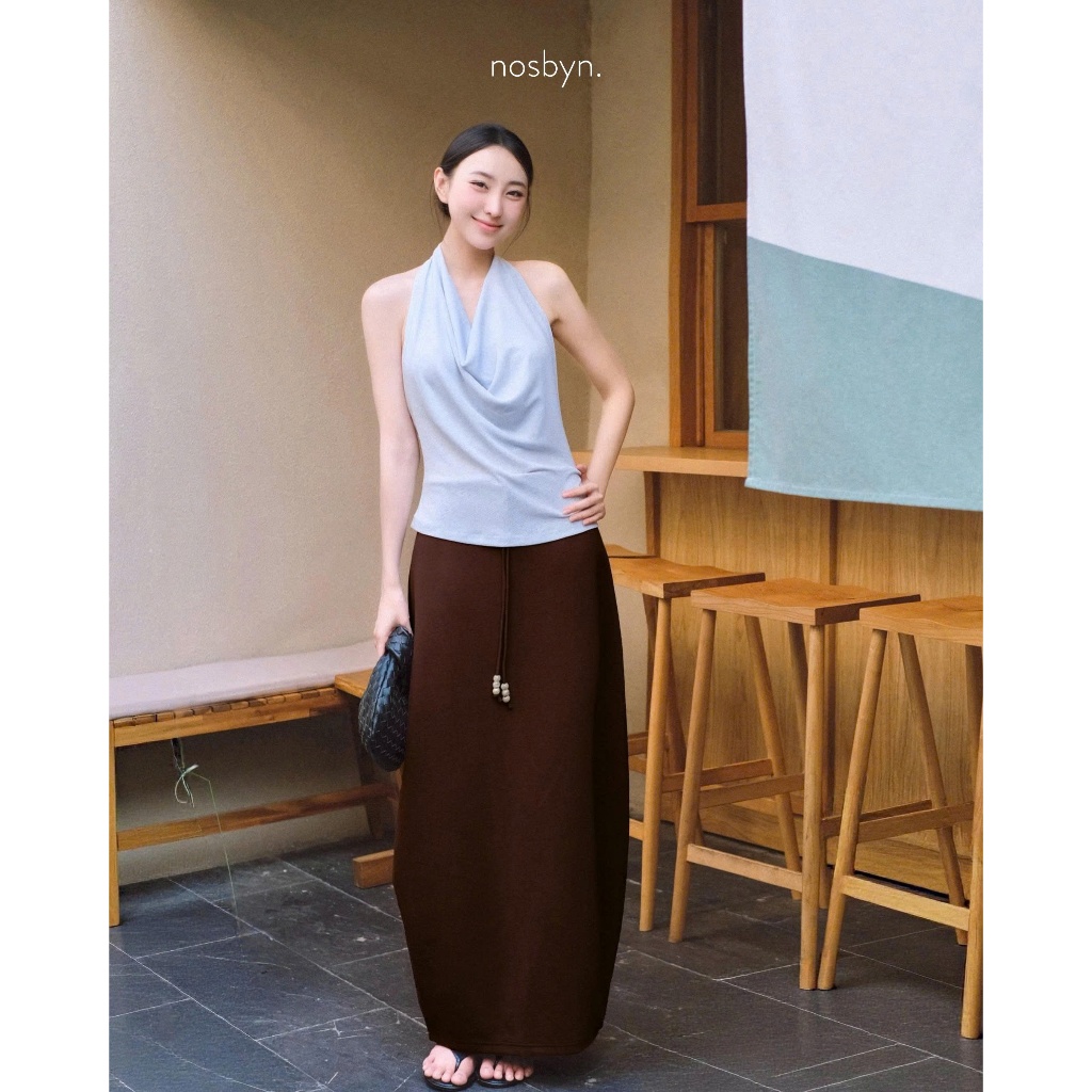 Nosbyn - Chân Váy Nữ Dài Dáng Barrel - Barrel Skirt