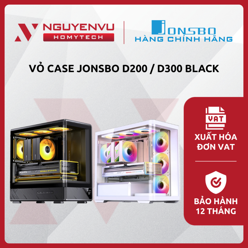 [Full VAT] Vỏ case Jonsbo D200 / D300 - Kính cường lực - Type C - CHÍNH HÃNG