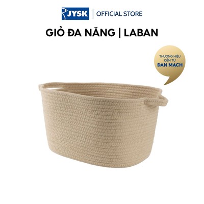 Giỏ đa năng | JYSK LABAN | nhựa PP/polyester | màu tự nhiên | R31xD40xC22cm