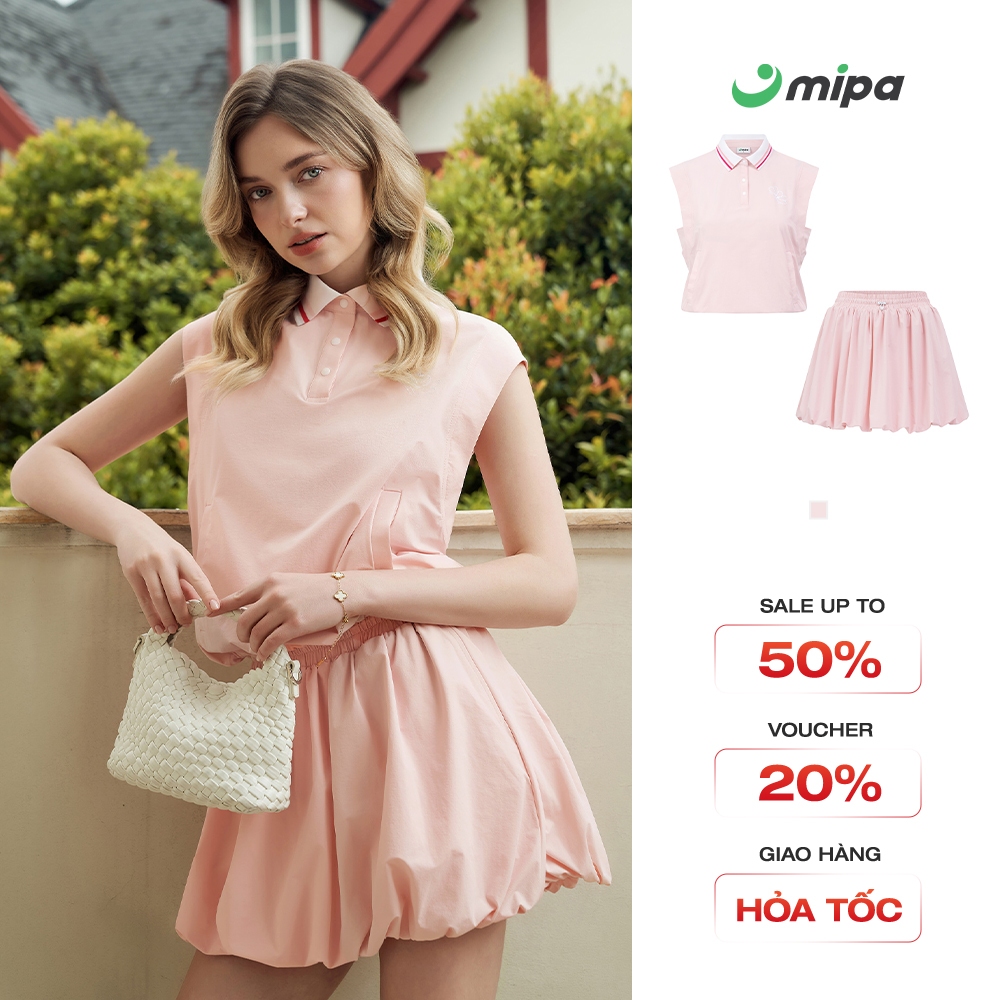 Bộ đồ nữ Áo gió không tay và Chân váy bí MIPA thời trang Golf Pickleball Tennis nhanh khô Aylin Top 
