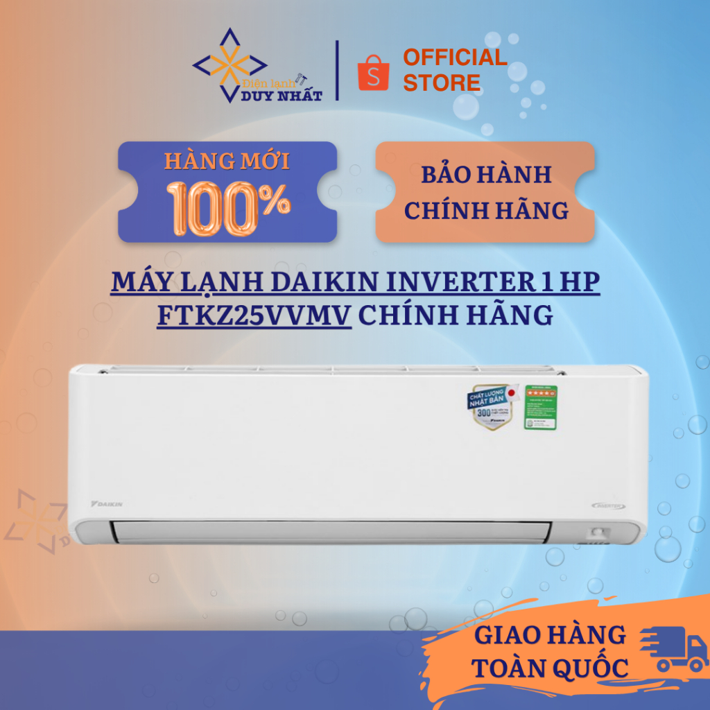 Máy lạnh Daikin Inverter 1 HP FTKZ25VVMV Chính Hãng Cao Cấp