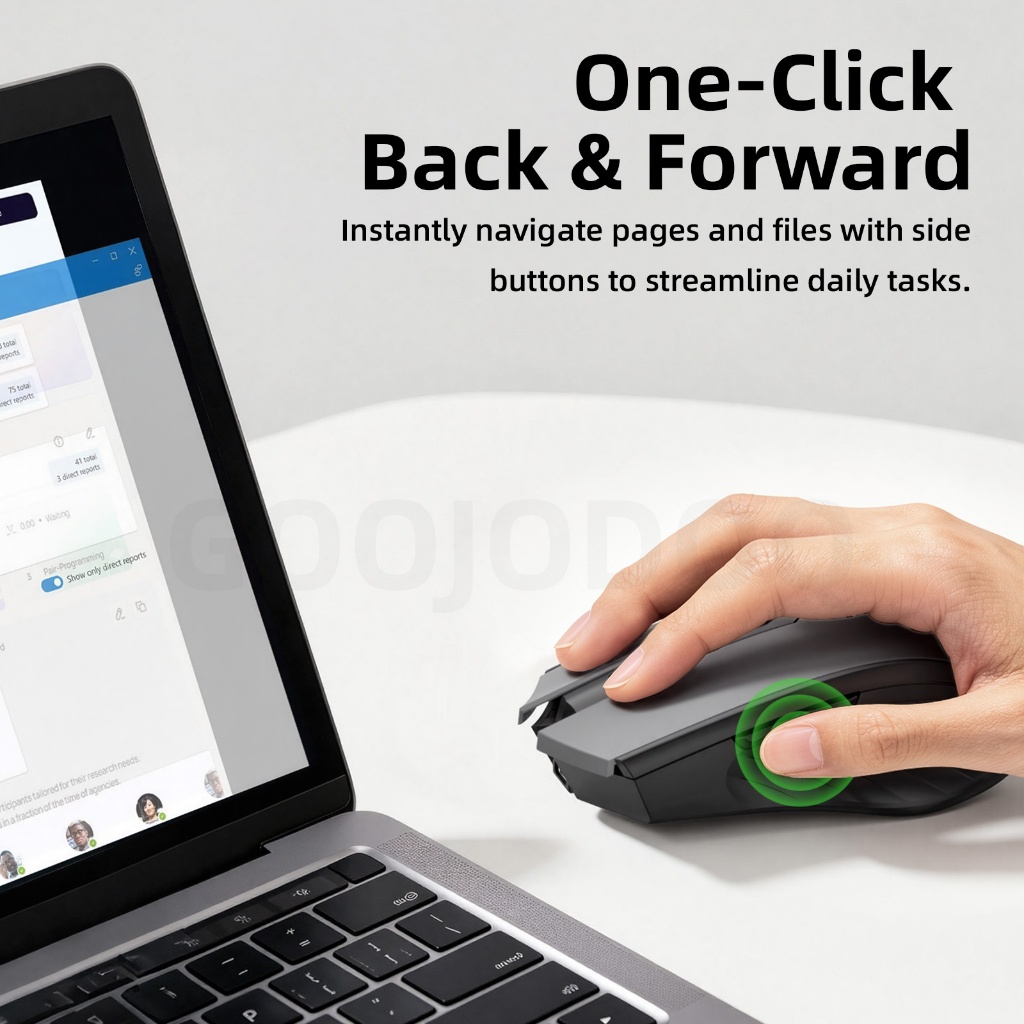 Chuột Không Dây GOOJODOQ 2 Chế Độ (2.4G+Bluetooth), Nút Êm, 3 DPI, Pin 500mAh Sạc Type-C | BigBuy360 - bigbuy360.vn