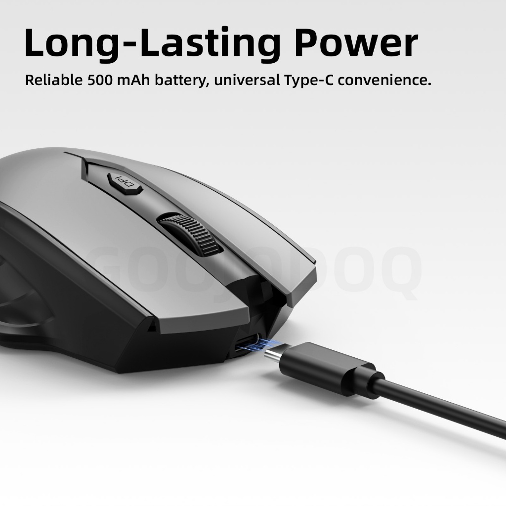 Chuột Không Dây GOOJODOQ 2 Chế Độ (2.4G+Bluetooth), Nút Êm, 3 DPI, Pin 500mAh Sạc Type-C | BigBuy360 - bigbuy360.vn