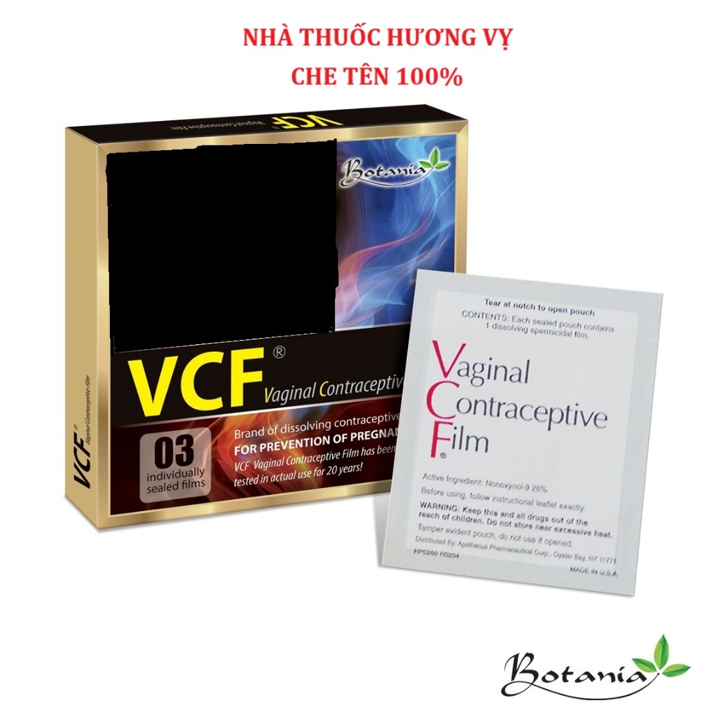 Màng phim tranh thai VCF (Hộp 3 cái)