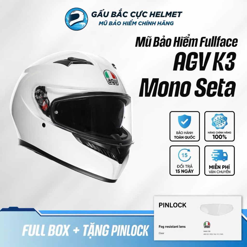 Mũ Bảo Hiểm Fullface AGV K3 MPLK Hàng Chính Hãng Ý, Sport Touring Tiêu Chuẩn An Toàn ECE 22.06