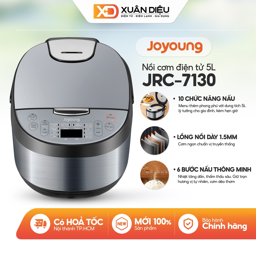 Nồi Cơm Điện Tử Joyoung JRC-7130 - Công suất 850W | Dung tích 5 Lít | Bảo Hành Chính Hãng 2 Năm