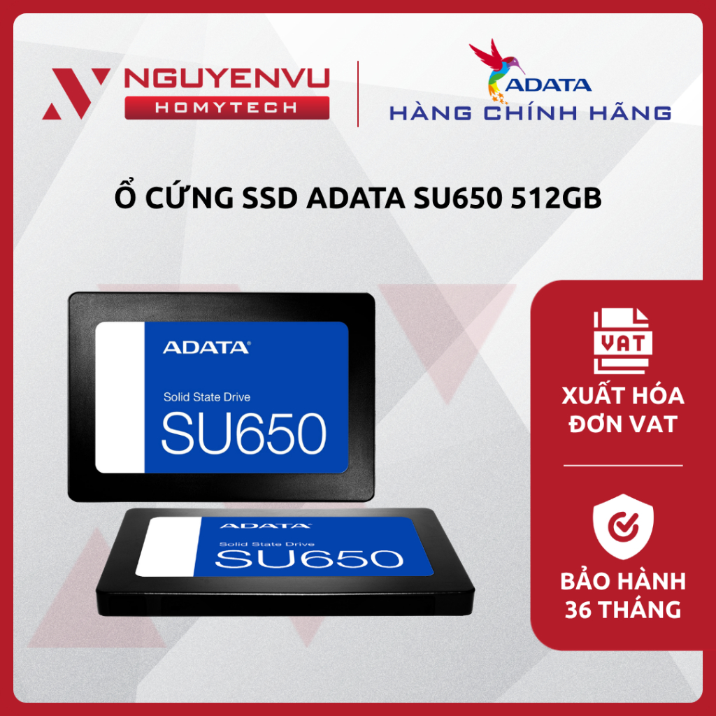 [Full VAT] Ổ cứng SSD ADATA SU650 - 256GB / 512GB - 2.5 inch - CHÍNH HÃNG