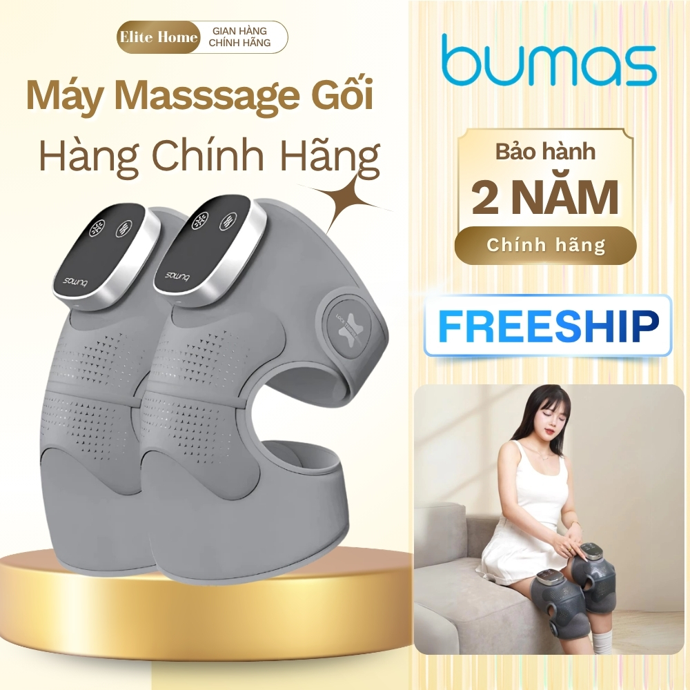 Máy Masssage Đầu Gối BUMAS M6 Pro - Bốn Đầu Điểm Massage- Công Nghệ Khóa Nhiệt Tối Ưu Thời Gian Dùng