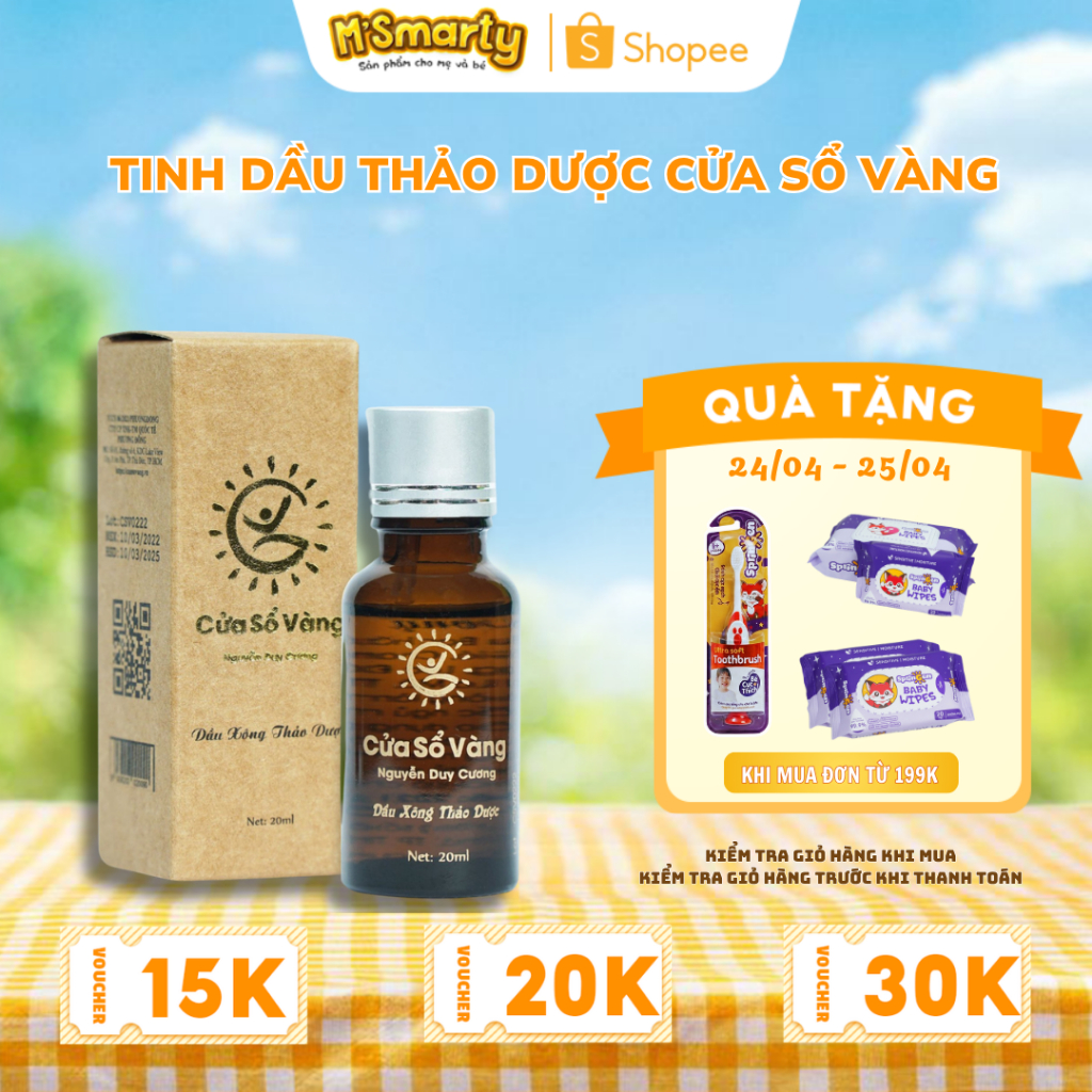 [M'SMARTY] - Tinh Dầu Thảo Dược Cửa Sổ Vàng