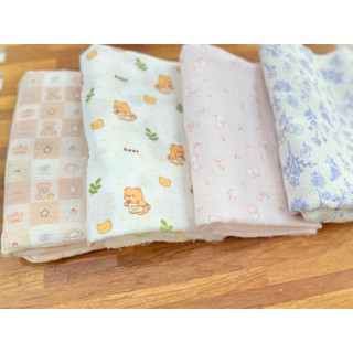 Vải xô muslin 2 lớp in kĩ thuật số cao cấp mềm mịn